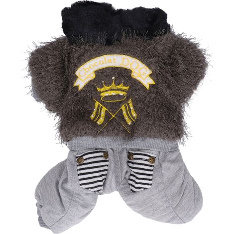 Vêtements d'hiver pour chien, Style classique exquis, doux, confortable, épais et chaud, chiot S (1/5)