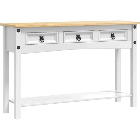 Maison Exclusive - Beistelltisch mit Schubladen Corona Weiß 114 x
