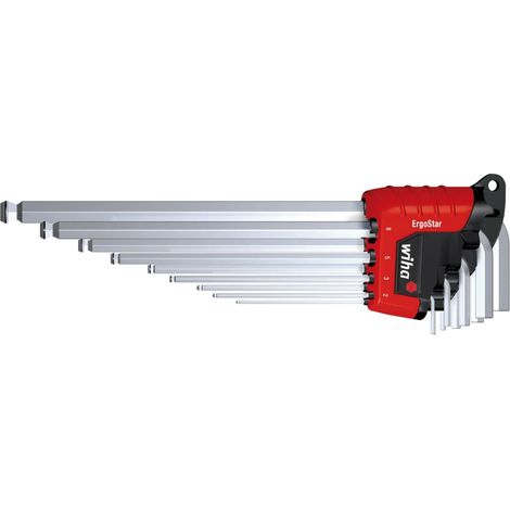 WIHA juego llave allen ergostar 369r 9pz 1,5-2-2,5-3-4-5-6-8-10 (1/4)