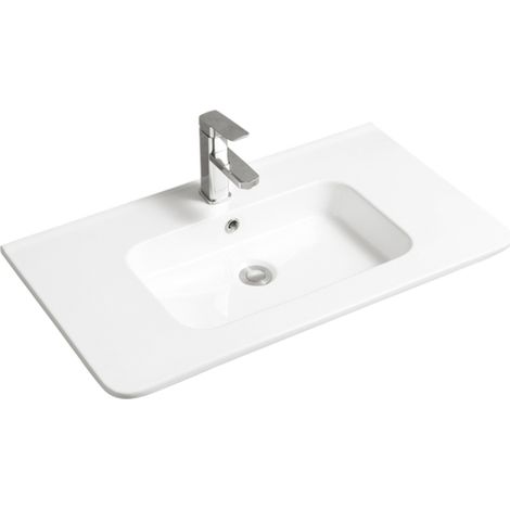 Vasque à encastrer rectangulaire - 80 x 46 cm - Blanc - ORIS 800 (1/4)