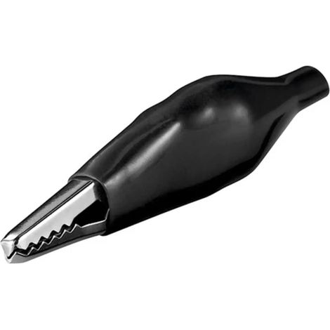 morsetto pinzetta a coccodrillo senza vite 48 mm nero 2 pezzi