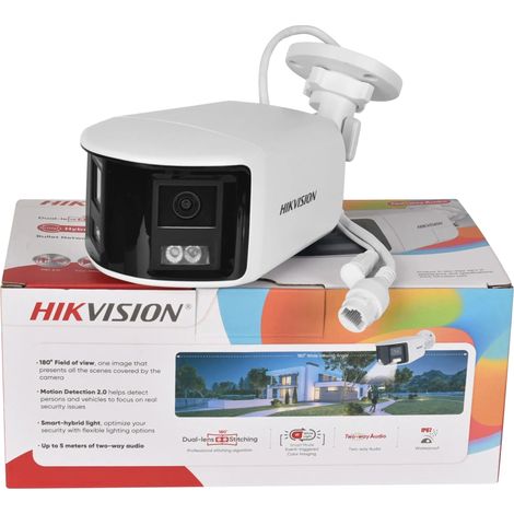 Telecamera IP, risoluzione 8MP, doppio obiettivo grandangolare, 8MP, senza spina (1/2)