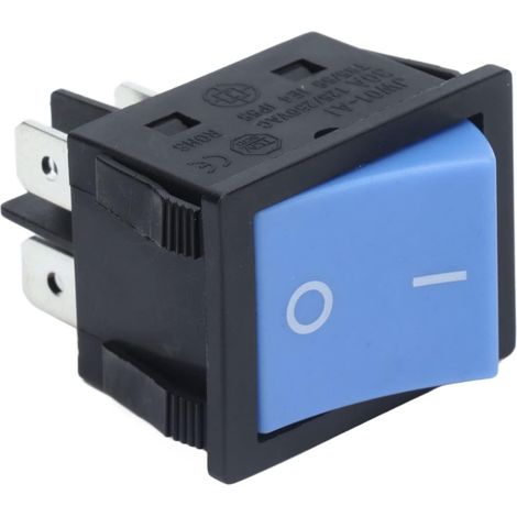 Pin Rocker Switch, Blue ABS 125/250VAC (1/5)