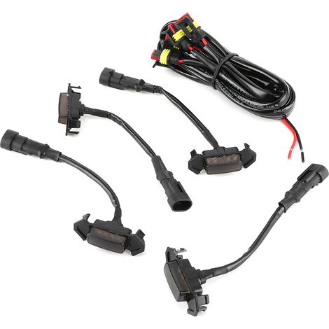 4-teiliges LED-Frontgrill-Leuchtenset mit getönten Linsen und Kabelbaum, passend für Toyota Tacoma 16-19 (1/5)