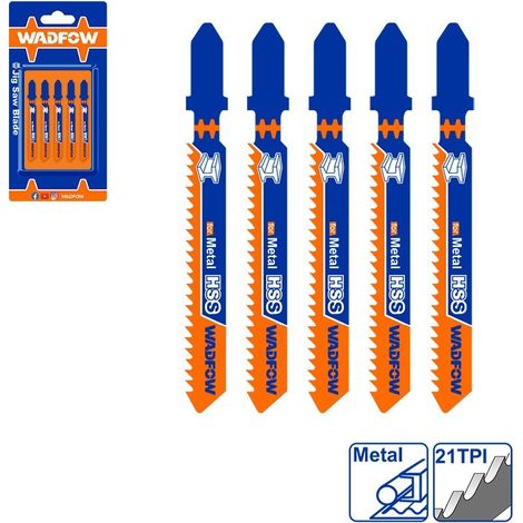 Set di 5 lame per taglio metallo 50mm 21TPI Wadfow (1/3)