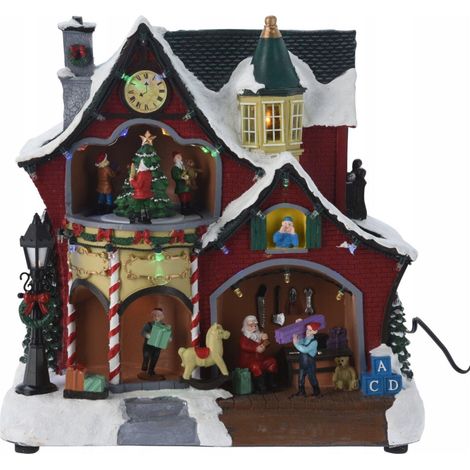 Home Styling Collection Escena Animada de Navidad Multicolor LED