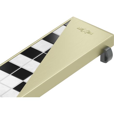 Mexen Flat M13 Abdeckung 2-in-1 für Linienablauf 50 cm, Gold gebürstet - 1A19050 (1/5)