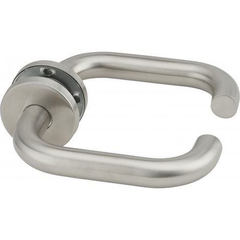 Thirard – Paire de béquilles inox 304 pour porte – Carré 7mm – Vis de fixation invisibles – Épaisseur jusqu'à 45mm (1/2)