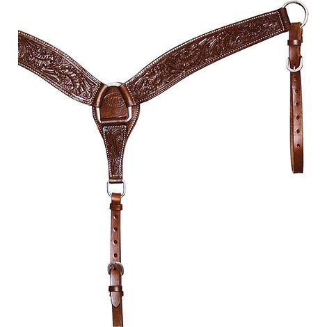 Taglia unica cob/full, Marron: Cuirasse western en cuir avec finition fleurs