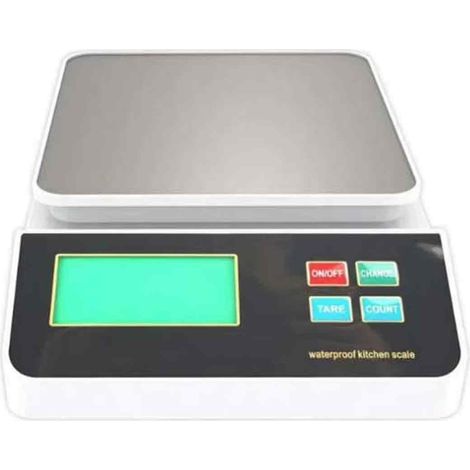 Chidgrass 6 kg 0,5 g / 3 kg 0,1 g Digitale Waage mit LED-Anzeige, wiederaufladbar, hochpräzise, wasserdicht, Edelstahl, Kochgeschirr von Steelyard Gadgets 3 kg / 0,1 g (1/5)