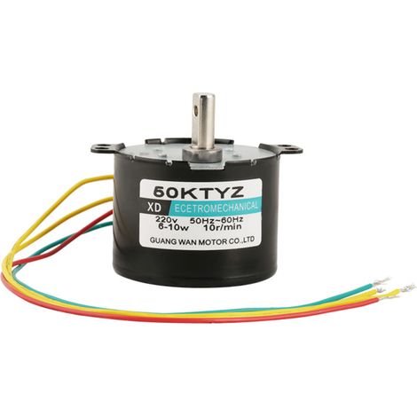 Miniatur-Synchronmotor für 220 V Wechselstrom mit niedriger Drehzahl und hohem Drehmoment, Drehrichtung im Uhrzeigersinn/gegen den Uhrzeigersinn (10 U/min) (1/5)