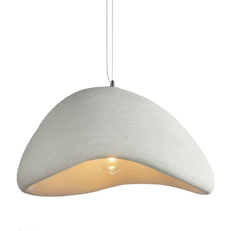 Lámpara De Techo De Interior Personalizada Y Creativa 50CM Lámpara Colgante Retro E27, Lampara Techo Moderna Blanco (1/5)