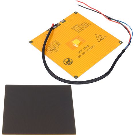 Plaque de verre pour lit chauffant imprimante 3D, substrat aluminium 1.5mm, plateau chaud 220mm, 12V (1/5)
