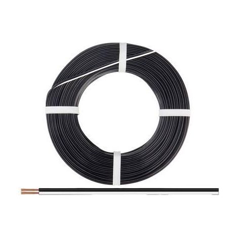 donau-elektronik Cable gemelo 2 x 0.50 mm² negro 25 metros