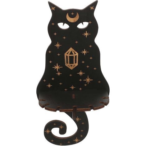 Wandhalterung in Katzenform, antiker Kristall-Katzen-Displayständer – 24,00 x 11,40 x 8,00 cm (1/4)