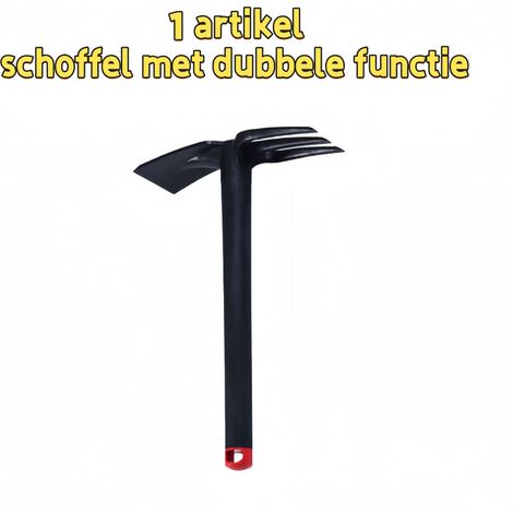 Houe multifonctionnelle (1 pièce) - Pratique - Durable - Idéale pour creuser et pelleter dans le jardin - Noire (1/5)