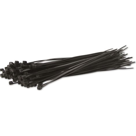 Kit de colliers de serrage KSS en polyamide 6.6, noir, 203x3,2, résistant UV, 100 pièces
