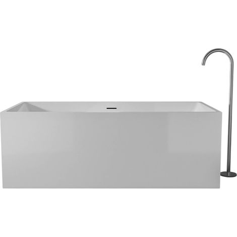 BERNSTEIN - Bañera moderna rectangular independiente de acrílico para baño - 5 años de garantía - 170x80x60cm - Blanco - VERONA