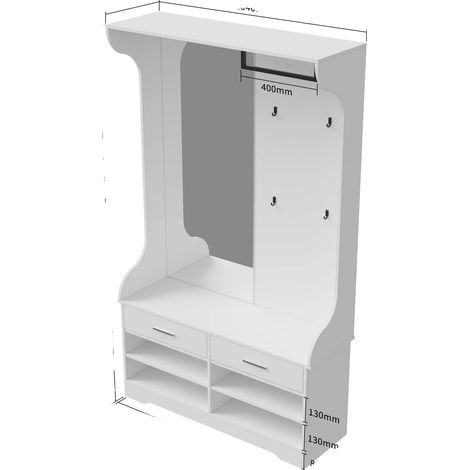 Meuble à chaussures, rangement multi-usages, design moderne, 2 Tiroirs (1/2)