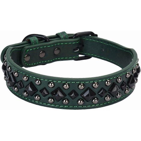 Collier en cuir ajustable pour chien de petite à grande race, couleur marron, plusieurs tailles disponibles (1/5)
