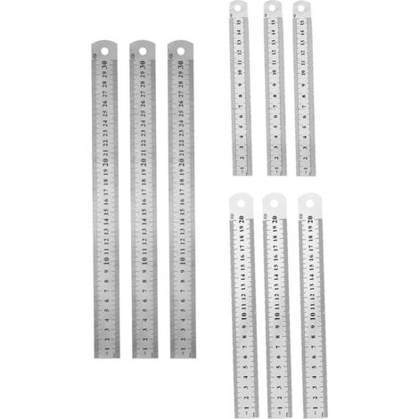 Règle métallique de 30 cm (9 pièces) pour des mesures précises au (1/5)