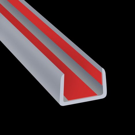 Gummi-Kantenband 6m Grau, selbstklebend, 19mm Schlitzbreite (1/5)