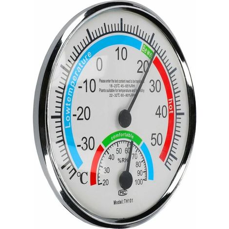 Thermo-hygromètre blanc : affichage de la température et de l'humidité pour la régulation du climat intérieur. (1/5)