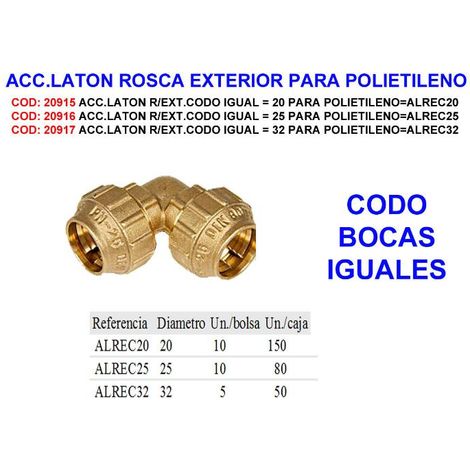 FPLUS acc.laton r-ext.codo igual 32 para polietileno alrec32