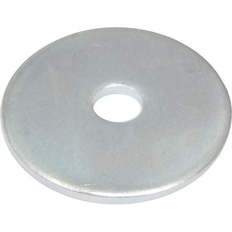 C44416 - Lot de 20 Rondelles plates larges M6x30 mm - épaisseur 2 mm - DIN9021 - en acier zingué - couleur argent - assemblage boulon vis écrou serrage étanchéité fixation (1/5)