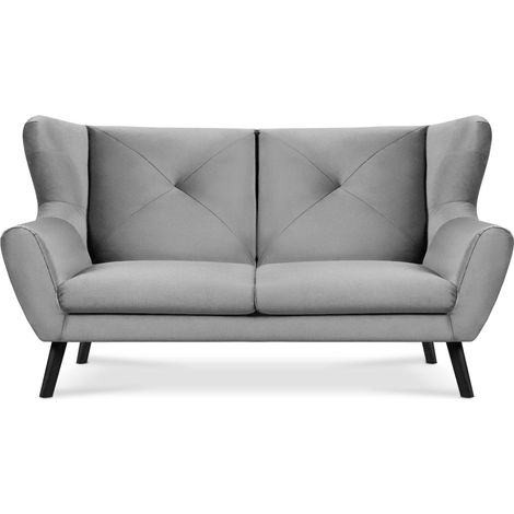 KONSIMO MIRO Elegantes 3-Sitzer-Sofa, hellgrau (1/4)
