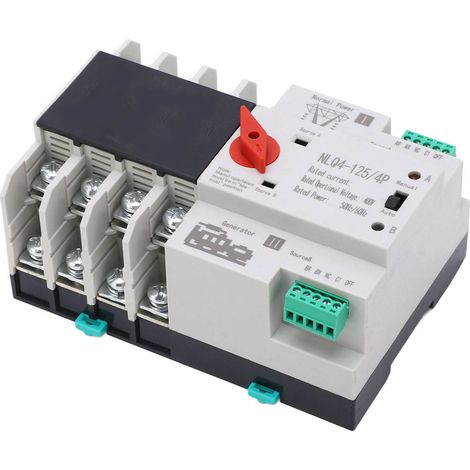 Commutateur de transfert automatique double alimentation 4P, résistant aux hautes températures, AC400V 20A (1/5)