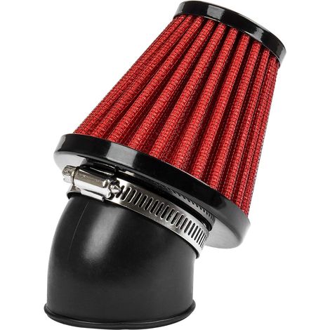 Filtre à air conique 42 mm pour moto, filtres à air PSLER pour scooter, tuyau coudé à 45 degrés (rouge/vert) (1/5)