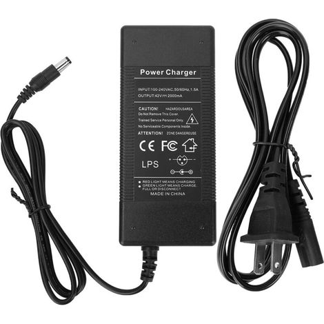 Chargeur portable rechargeable 2A pour skateboard électrique et véhicules légers