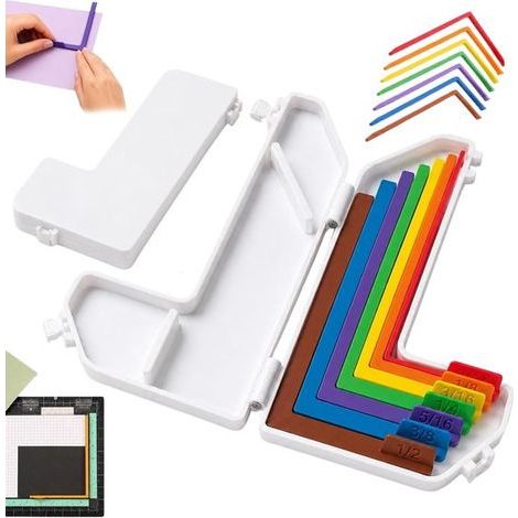 L-förmige Papierausrichtungsschablonen – 7-teilig (1,5 bis 12,7 mm) – Kunststoffschablonen (1/5)