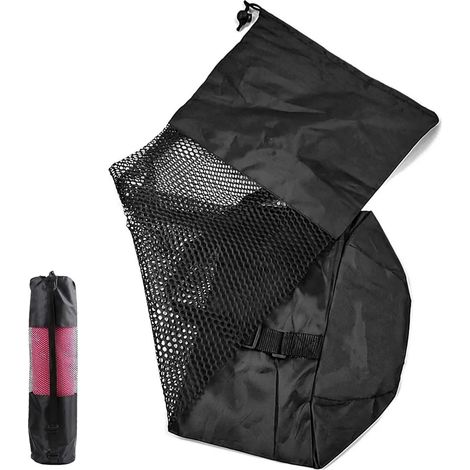 Sac de tapis de yoga GZQINGYONG (1 pièce), sac pour tapis et accessoires de yoga, sac pour tapis de yoga, tapis de yoga avec sac, sac de transport portable en filet pour tapis de Pilates (1/5)