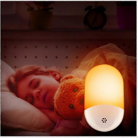 Veilleuse [Lot de 2], Veilleuse LED murale automatique Plug and Play avec capteur crépusculaire, Veilleuse pour chambre d'enfant, salon, garage, etc. (1/3)