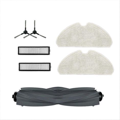 Lot de 7 pièces pour Bot D10s/D10s Pro balayeuse accessoires brosse principale et latérale serpillière filtre sacs à poussière (1/5)
