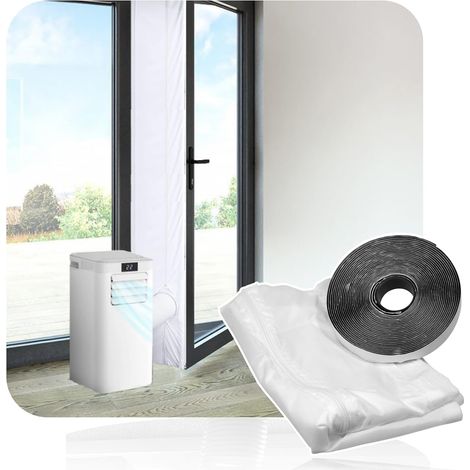 Kit de joint universel pour tuyau d'évacuation de climatiseur portable et portes-fenêtres (4 mètres) (1/5)