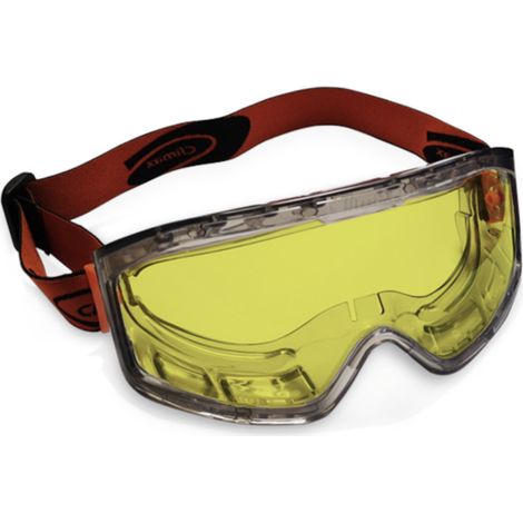 Vollsichtschutzbrille mit gelben Visier