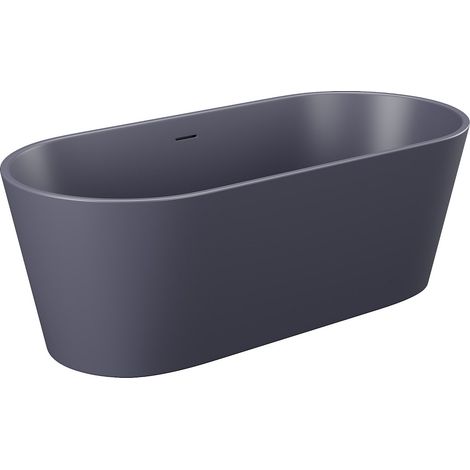 Vasca da bagno freestanding ovale 255L 159 x 74 x 56 cm Blu opaco Acrilico - LUZECA