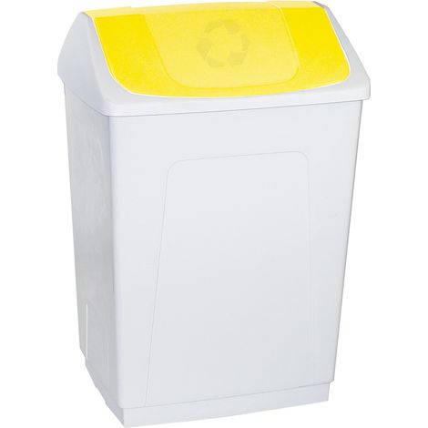 Papelera Denox 55L blanca y amarilla 55 litros (1/3)