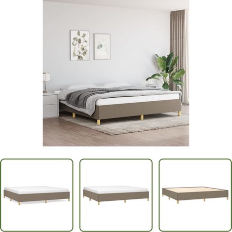 vidaXL Schlafzimmer - Bettgestell ohne Matratze Taupe 200x200 cm Stoff (1/5)