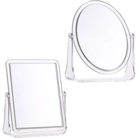 2 pièces Miroir De Maquillage De Bureau Double Face De Miroir De Coiffeuse Et Élégant pour Chambre Haute Définition (1/4)