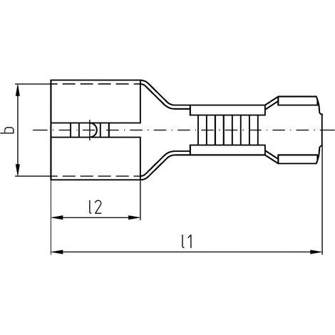 Intercable Flachsteckhülsen ICC145FH 0,5-1qmm 4,8 x 0,5 100 Stk
