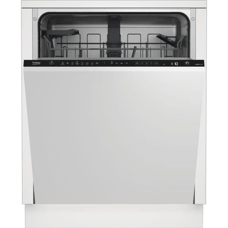 Beko – Lave-vaisselle tout intégré 60 cm – 14 couverts – Classe énergétique C – Niveau sonore 42 dB – 8 programmes – Départ différé