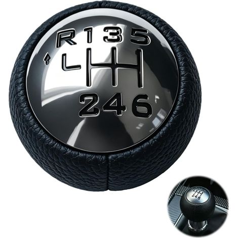 Pommeau de Levier de Vitesse de Voiture 6 Vitesses pour Peugeot 307 308 3008 407 5008 807 - Changement de Vitesse Rapide et Confortable (1/5)