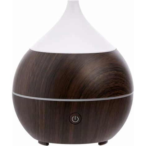 Ultrasonic Aromatherapy Essential Oil Diffuser with Bluetooth Speaker Dark Wood Effect Base 200ml (1/4)