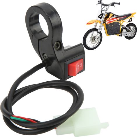 Interrupteur de Commande Guidon 22mm 3 Vitesses pour Vélo Électrique et Moto Tout-Terrain (1/5)