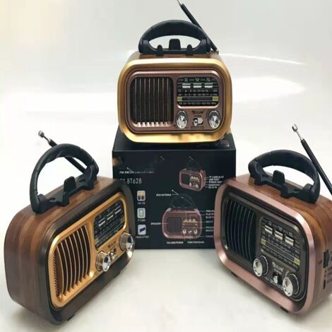 Radio portable (1 pièce, couleur aléatoire), vintage Bluetooth FM/AM