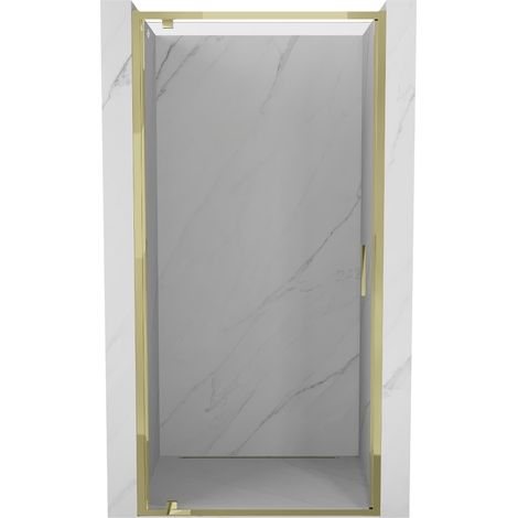 Mexen Exo porte de douche pivotante 75 cm, transparentes, dorées - 8181-075-000-50-00 (1/5)